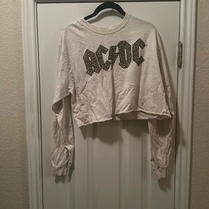 AC/DC Graffic Crop Top
